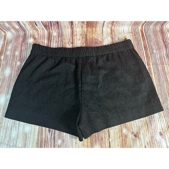 NEW J Crew Size 12 Black Floral Mid Rise Preppy Boardwalk Shortie Shorts 35x2.5 - Picture 2 of 7